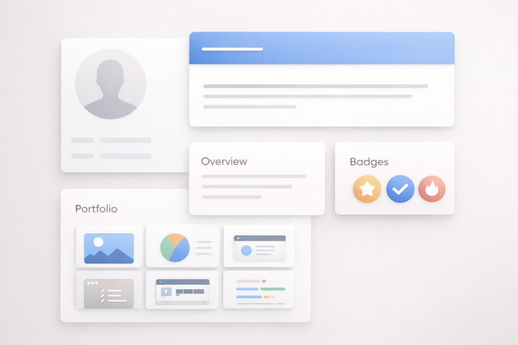 Optimized freelancer profile layout to help win freelancing jobs