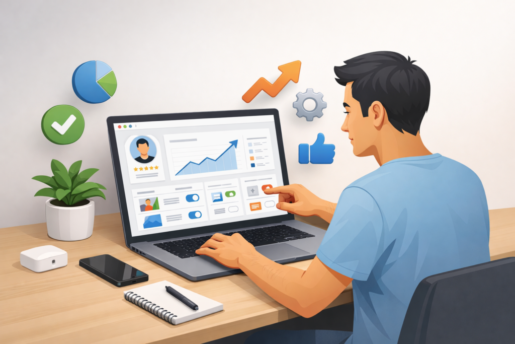 role of profiles on Upwork optimization concept for freelancers