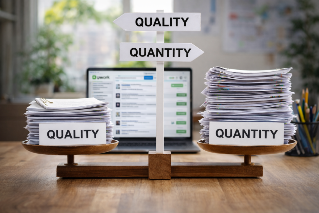 Quality vs quantity when deciding how many proposals should you send on Upwork
