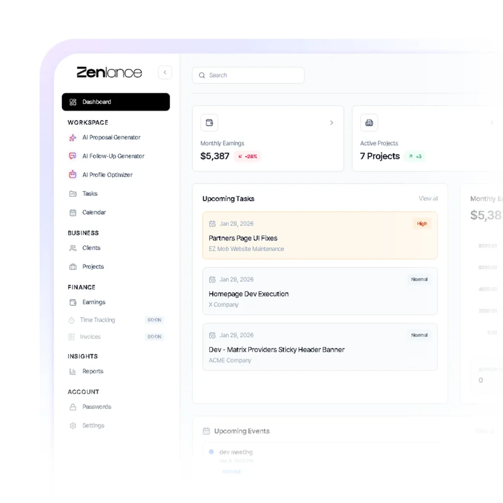 Zenlance - AI Proposals for Upwork & Fiverr